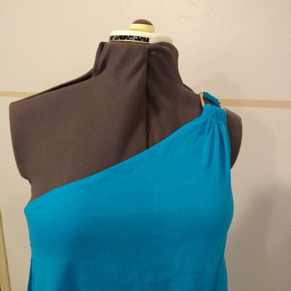 New Michael Kors Cotton One Shoulder Swim Cover - Picture 3 of 6